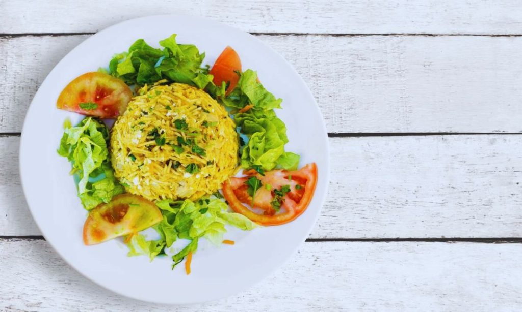 Codfish Bras style (Bacalhau a Bras). Portuguese cuisine.