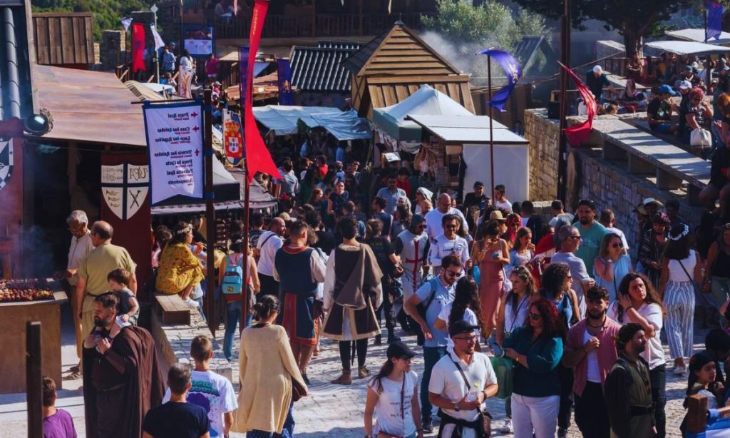 Medieval Market of Obidos, Portugal is an event of historical animation filling it with colour, music, smells held every year in July